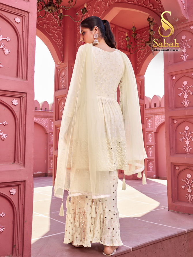 Sabah Georgette Plazzo Readymade Suit Wholesale Online